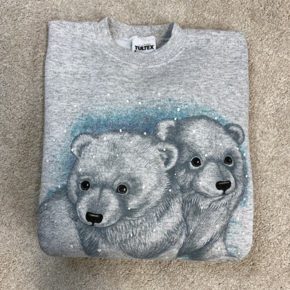 Tultex Vintage Polar Bear Cubs Ketchikan Alaska Graphic Sweatshirt Size XL
